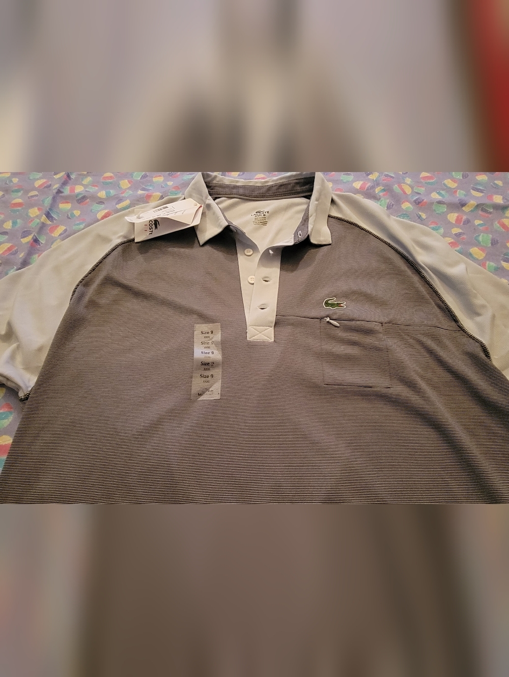 Lacoste Men's Two-Tone Gray Polo Shirt